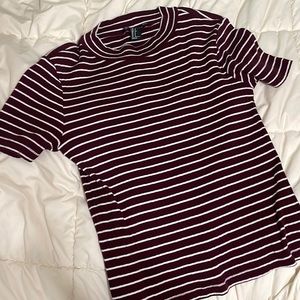 Maroon Short Sleeve Mock Top